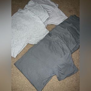 Mixed light and dark grey plain t shirt bundle